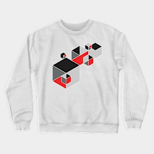 Red/Black/Grey Tangentoid Crewneck Sweatshirt